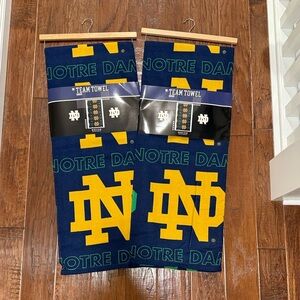 🐣🥚☦️Two, NWT, Notre Dame Team Towels, Great For Easter Basket!